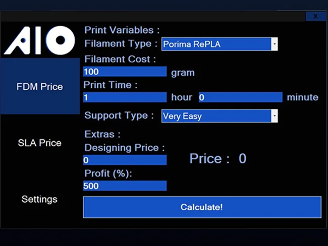 Print Price Calc